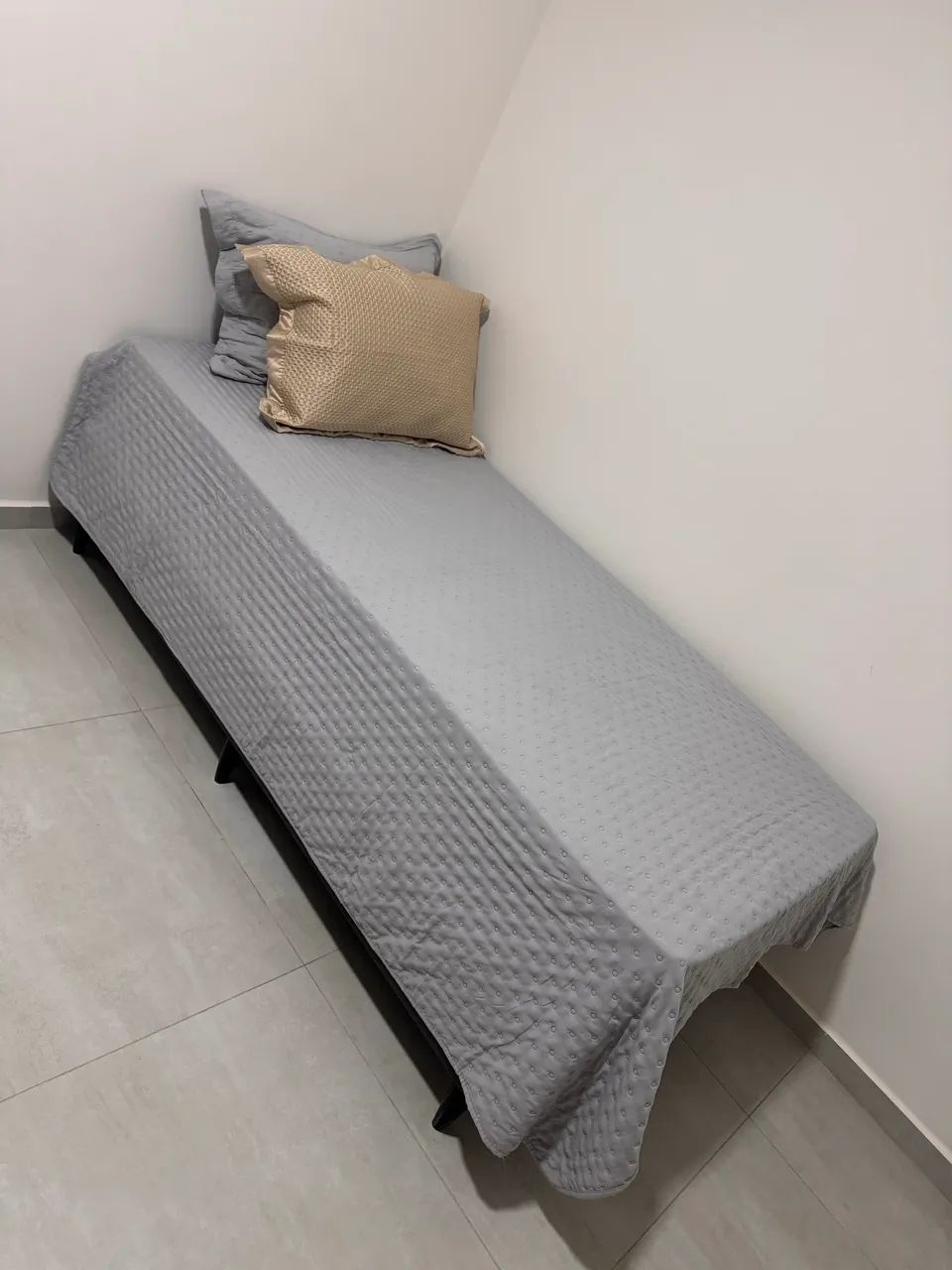 Cama de Solteiro com Colchão - Ortobom