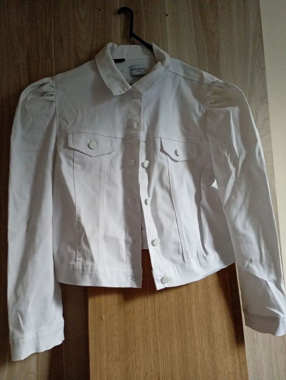 Jaqueta jeans branca 