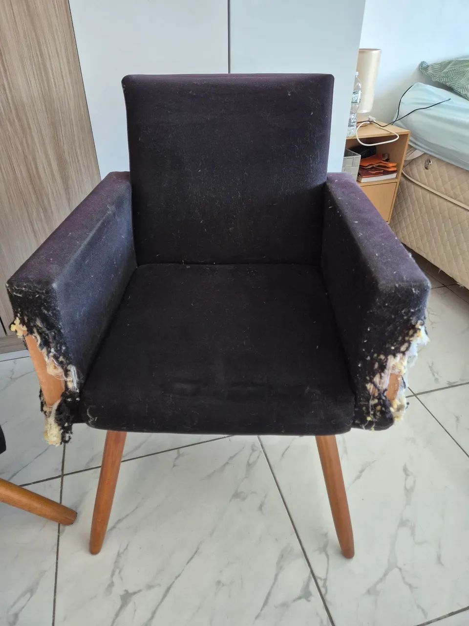 Donation - 2 Armchairs with Footstools (Used - Require Refurbishment)65581375501825121