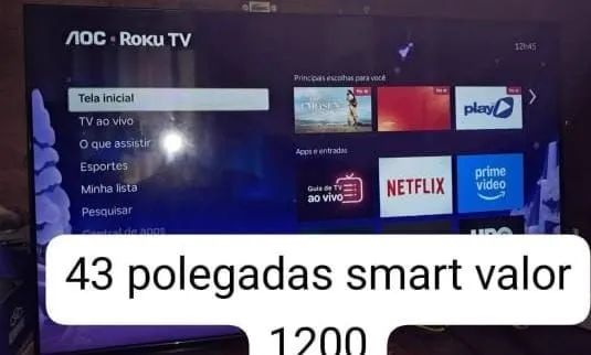 Vendo TV smart TV 43 polegadas valor 1100 - Foto 2