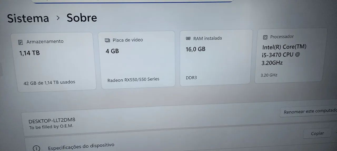 Pc i5 3470 RX 550-4gb - Foto 3