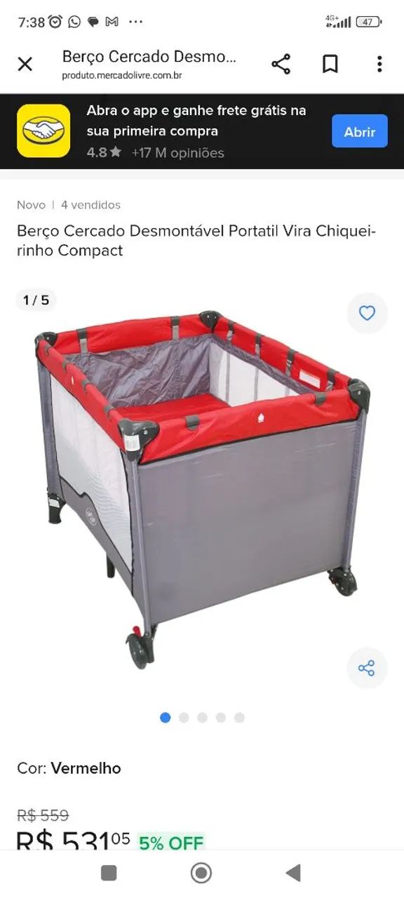 Chiqueirinho infantil Vermelho e cinza