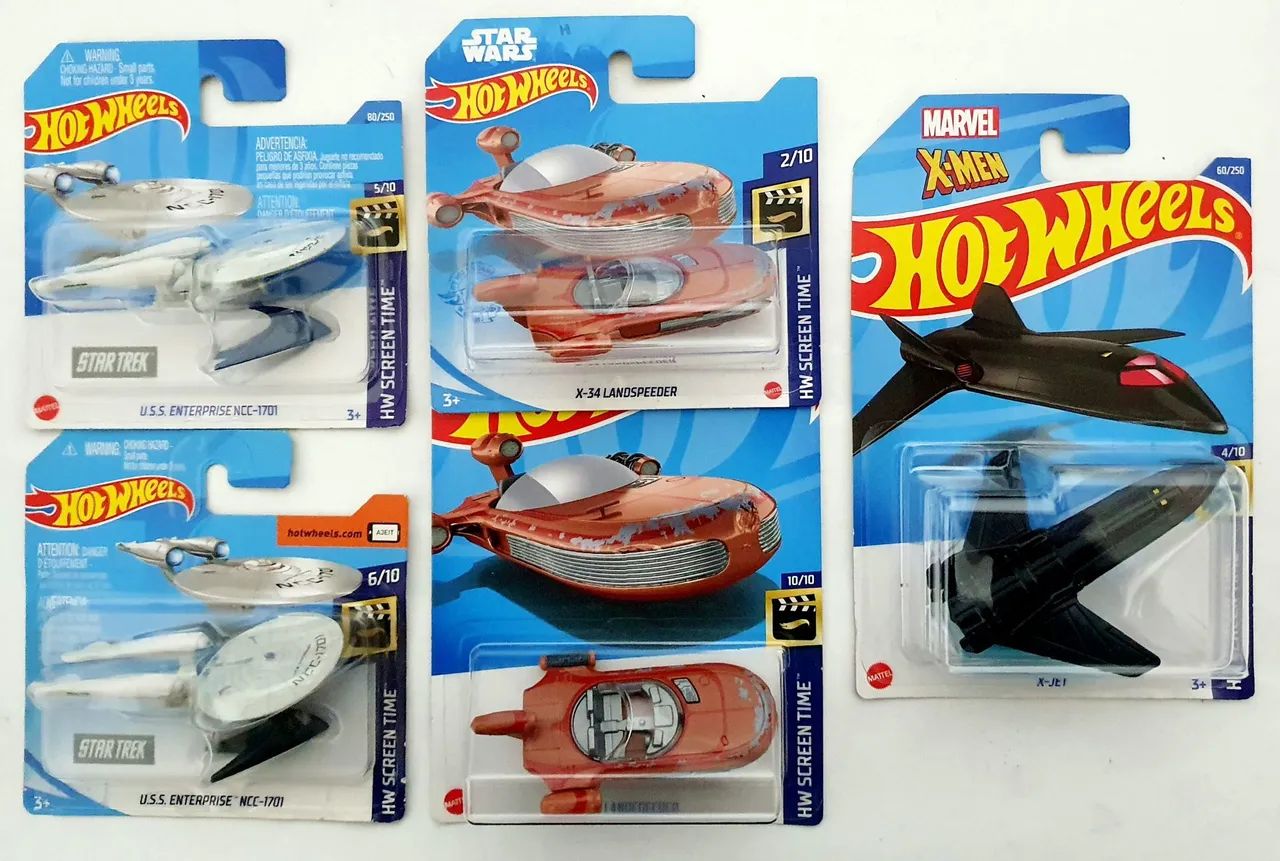 HOT WHEELS X-MEN STAR WARS X-34 LANDSPEEDER STAR TREK USS