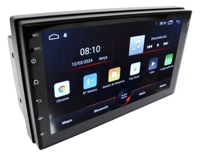 Multimidia Android 7 Polegadas 4Gb-64Gb Carplay Android Auto Sem Fio Gps Integrado Qled - Foto 5