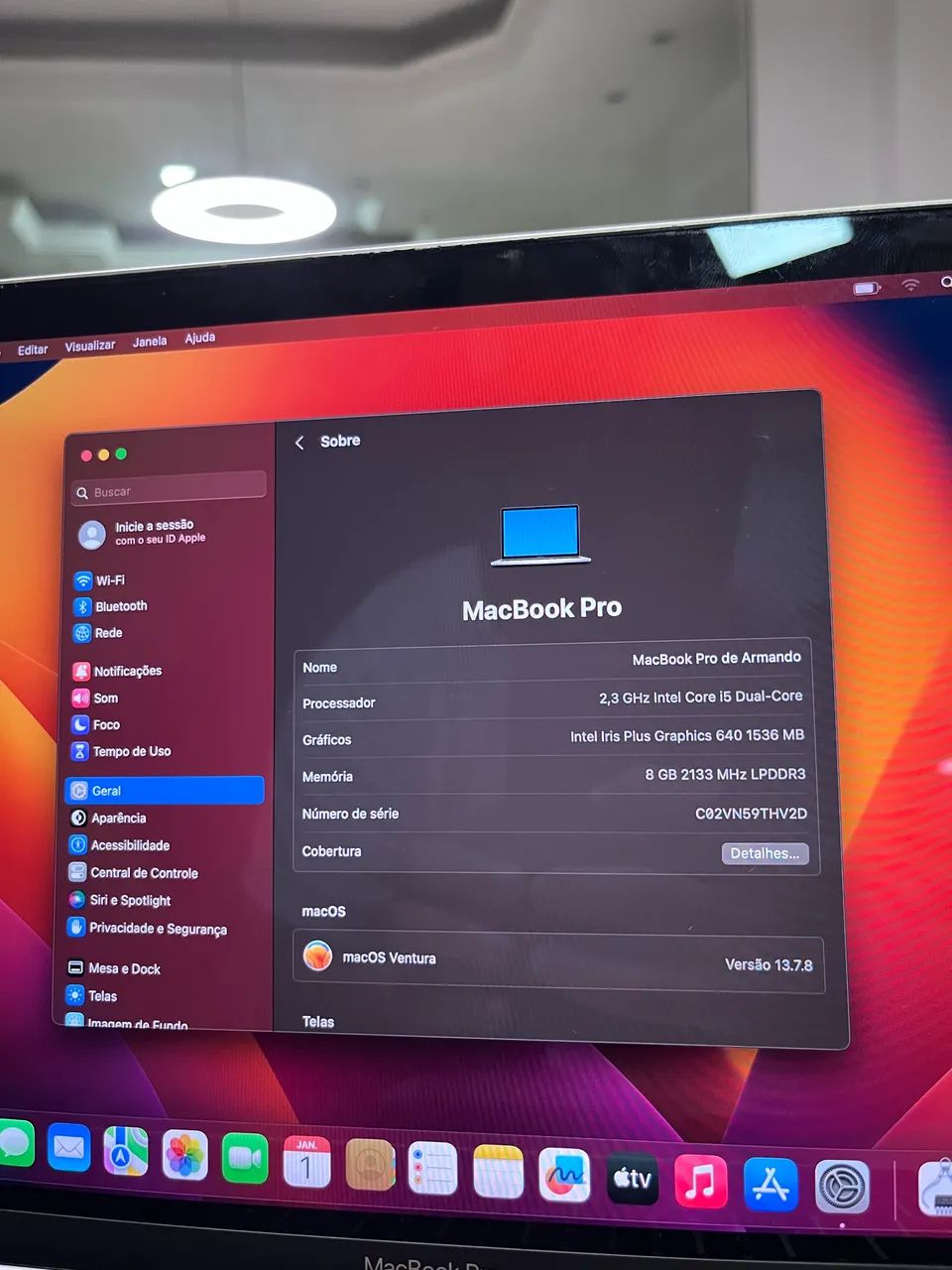 Apple MacBook Pro 13 Polegadas - 2017 - Thunderbolt 3 - Foto 4