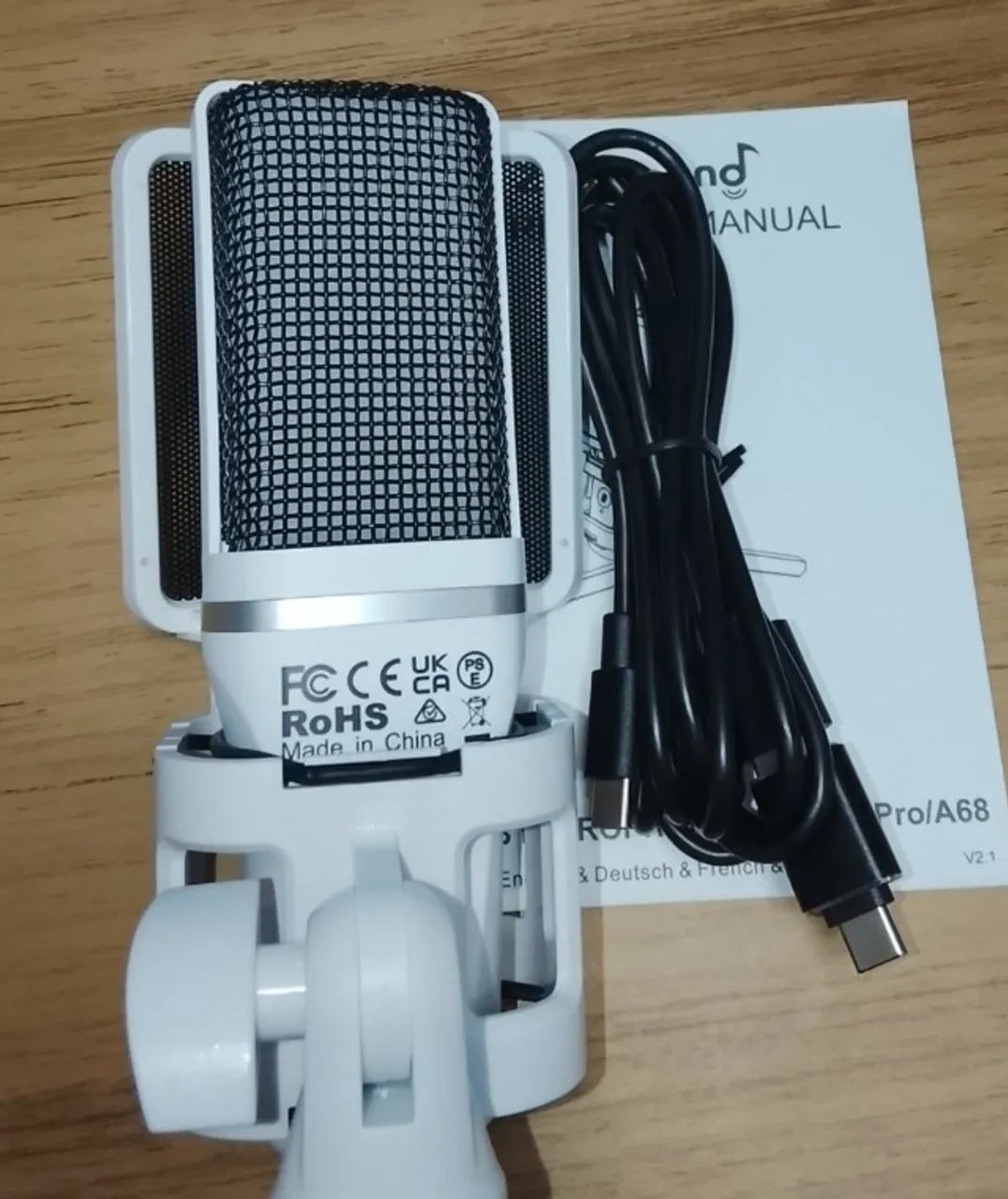 Microfoen ZealSound Branco Condensador - Foto 3
