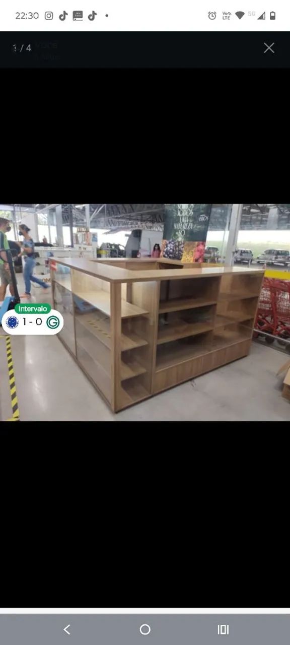 Vendo balcão de demostração.