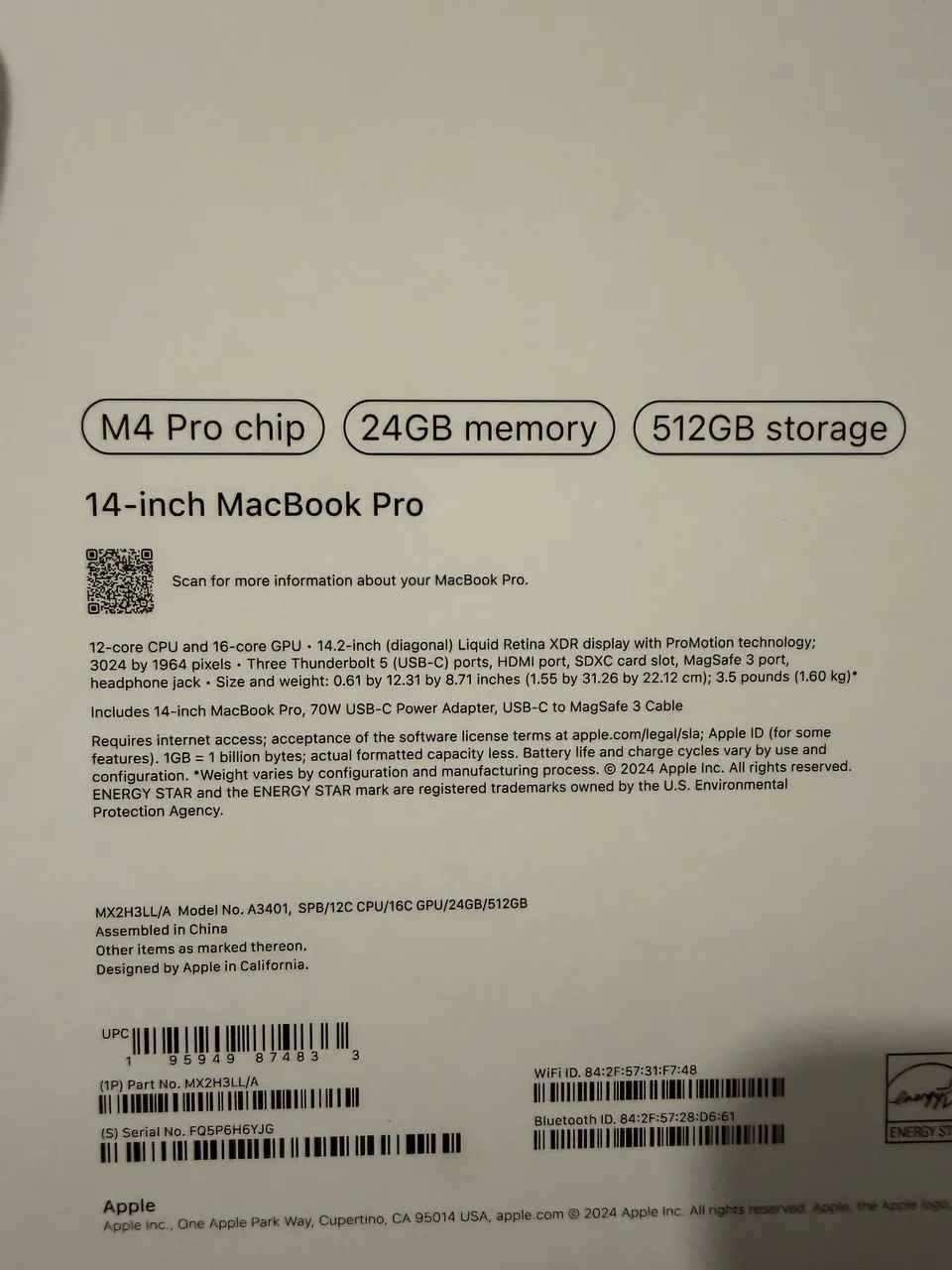 MACBOOK PRO CHIP M4 PRO 24RAM - Foto 2