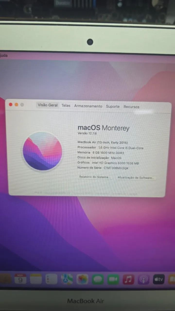 Macbook Air 5 8GB SSD M.2 500GB A1466 2015 - Foto 3