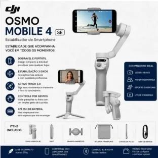 DJI Osmo Mobile 4 - Gimbal para celular completo