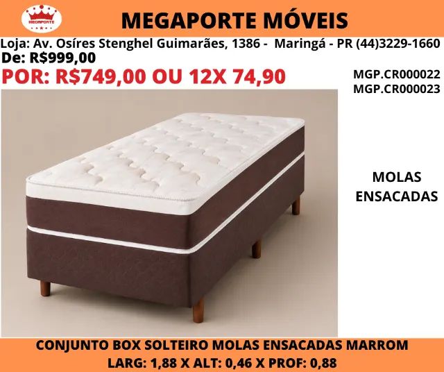 Conjunto Box Solteiro Molas Ensacadas - Foto 2