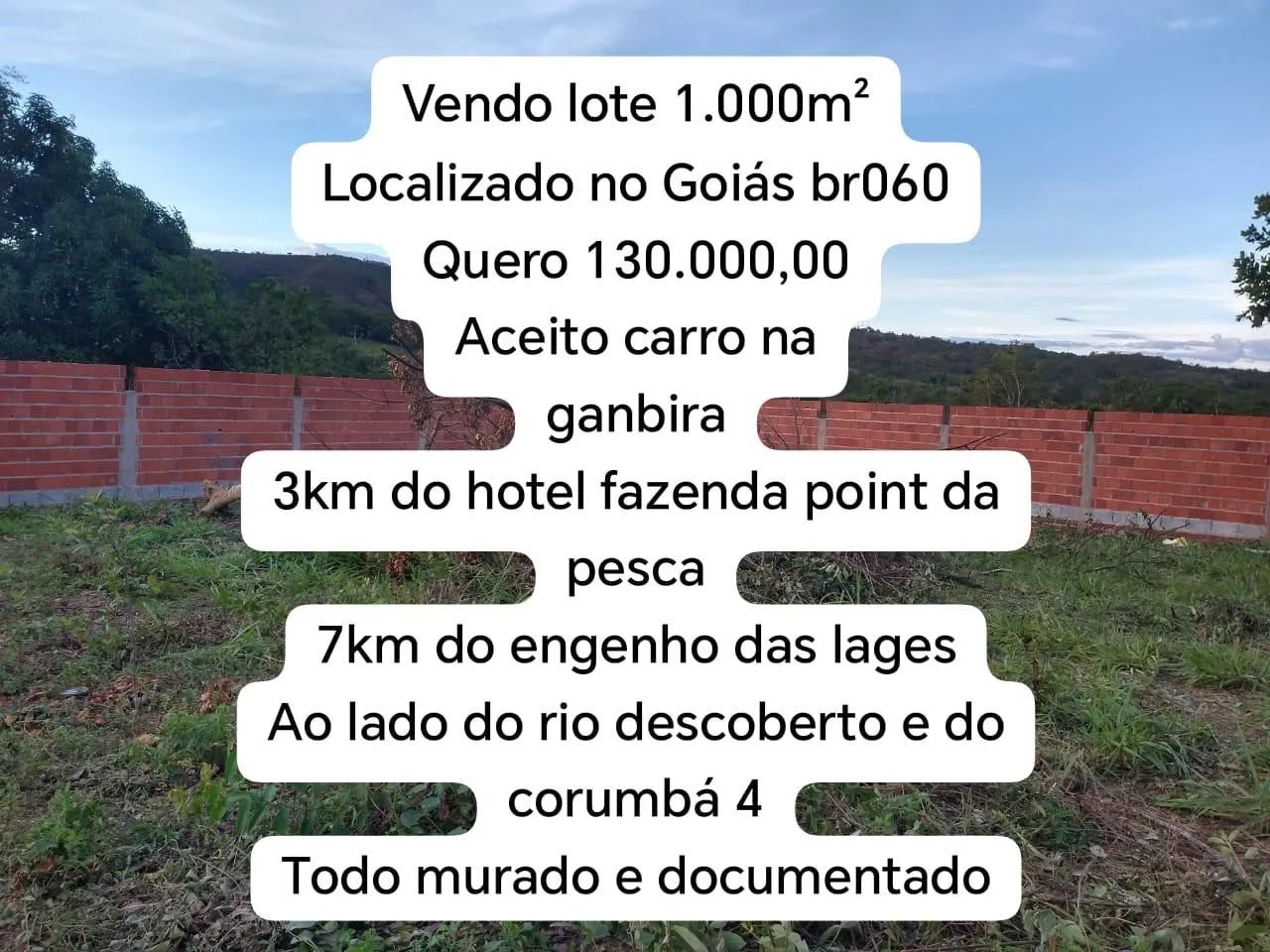 Vendo lote no 7 curvas 