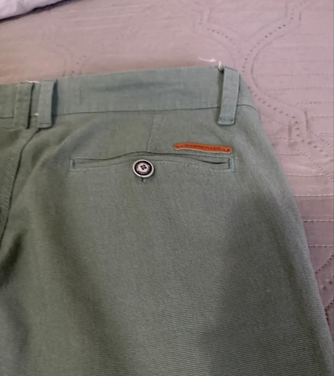 Calça de sarja Damyller (44) - verde musgo - Foto 2