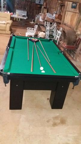 Mesa de Redinha Cor Preta Tecido Verde Mod. NQCS7001