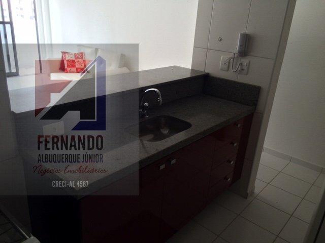 Quarto e sala, mobiliado, Nascente, Varanda, Ponta Verde, excelente localização - Foto 3
