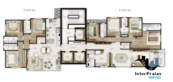 Apartamento com 3 quartos no Grand Soleil Residence - Bairro Meia Praia em Itapema - Foto 15