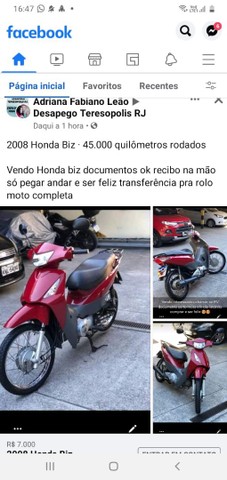 VENDO HONDA BIZ