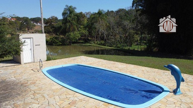 Linda chácara com escritura, 4 dormitórios, piscina, edícula, lago, à venda, 7300 m² por R