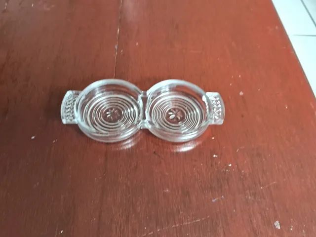 Porta copos duplo em vidro lapidado. - Foto 4