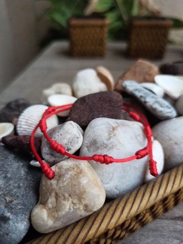 Pulseira Vermelha Kabbalah 7 nós de proteção  - Foto 3