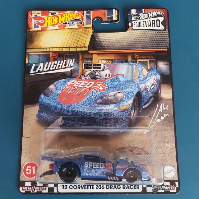 Miniatura Hotwheels Boulevard 1:64 Corvette Z06 Drag Racer - Hot