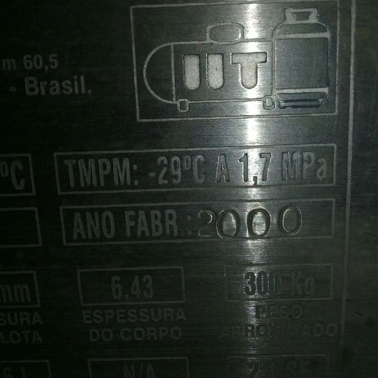 Reservatório de gás glp 1000L