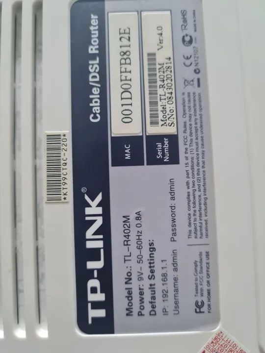 Cabo TP-Link TL-R402m de 4 portas/roteador DSL cor branco  - Foto 5