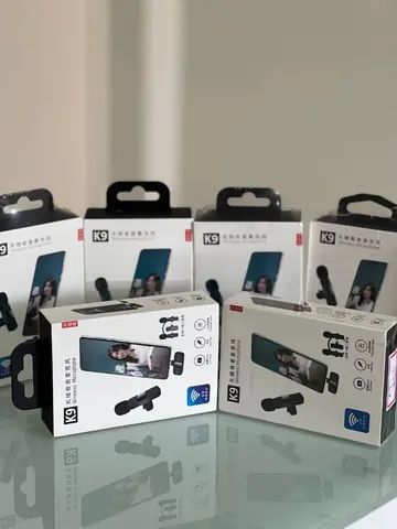 Microfone de lapela k9 duplo nas versões lightning e Tipo C - Foto 2