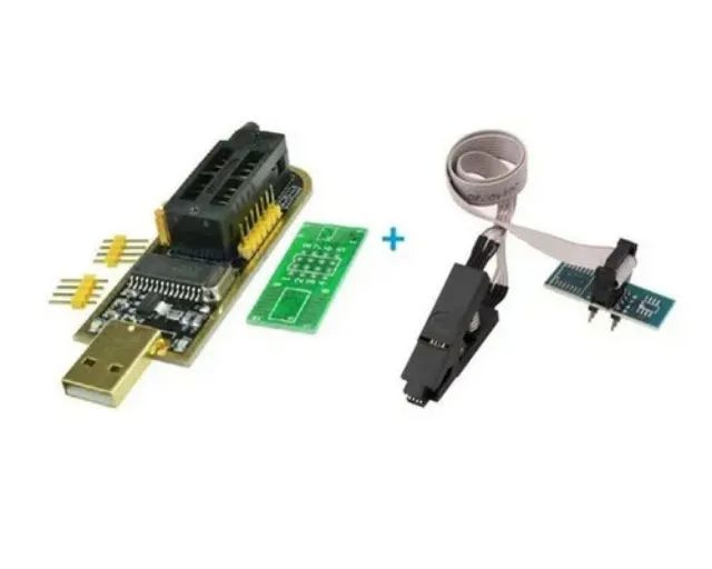 Gravador Ch341a Ch341 + Pinça Soic Soic8 Alicate Jacaré Cabo 