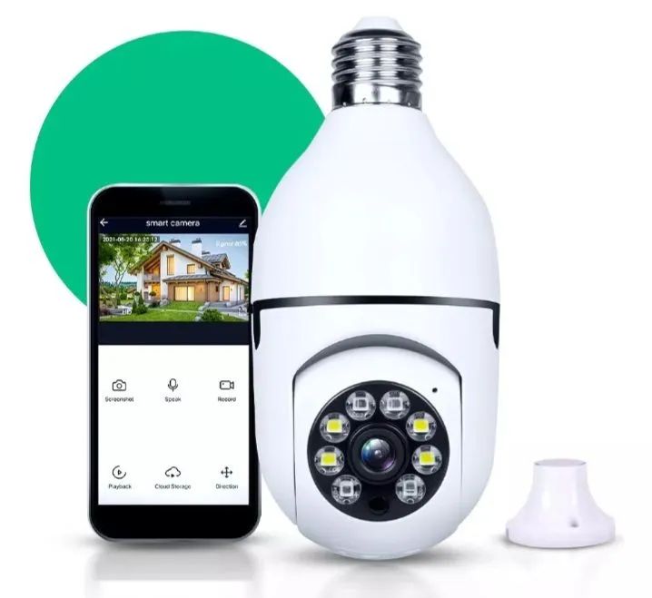 Câmera de Segurança Wi-Fi com Visão Noturna e Rotação 360°