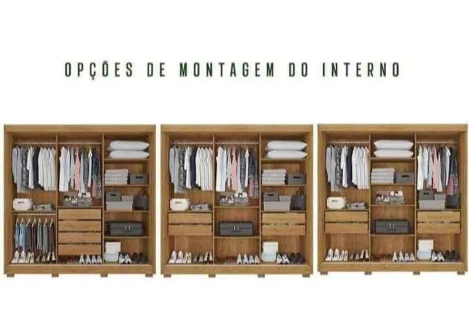 guarda roupa de casal + espelho[lançamento] - Foto 3