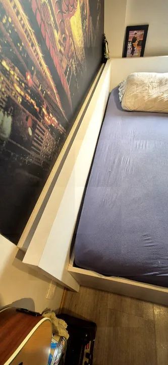 Cama solteiro Mdf com auxiliar e colchões  - Foto 2