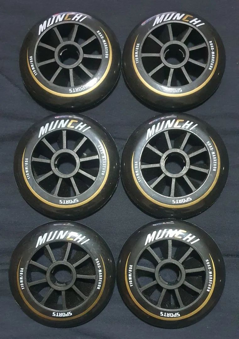 6 Rodas Novas MUNCHI 110mm para Patins Inline  - Foto 2