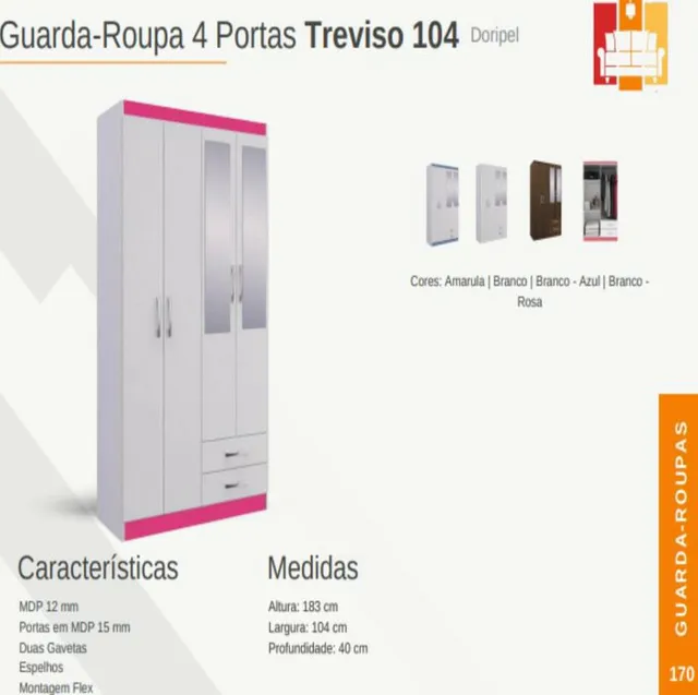 Roupeiro trevido cod 104 levo hoje