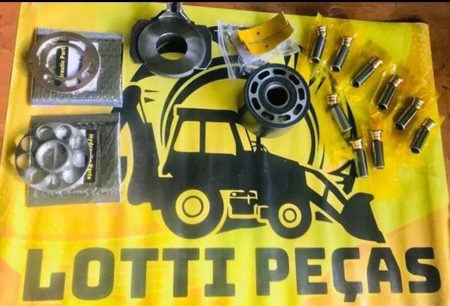 Pistão, placa válvula, placa retenção, mancal (Bomba CAT 416E)