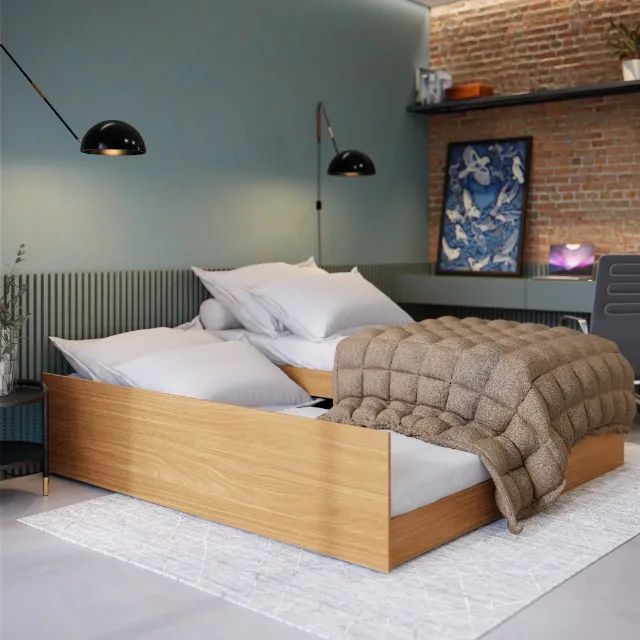 quarto cama casal bibox solteiro  - Foto 4