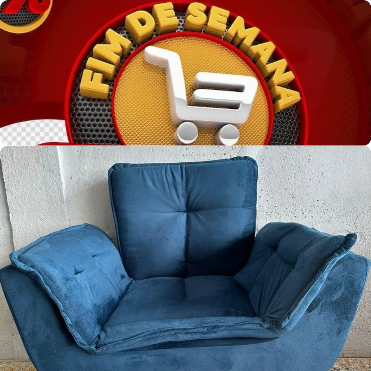 Fim de semana especial poltrona azul 1 lugar