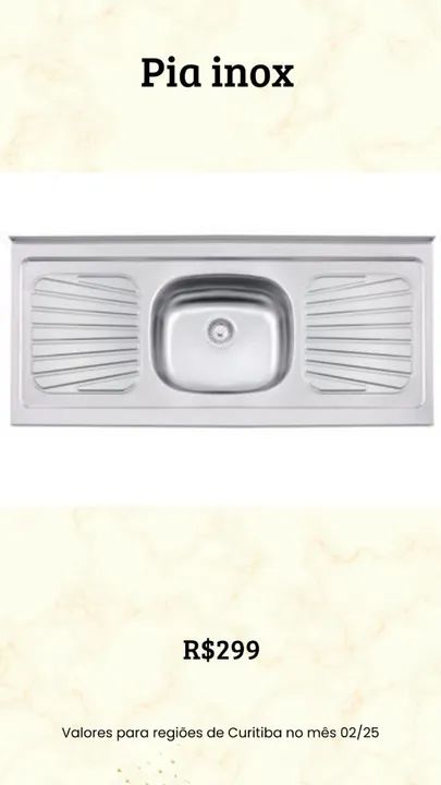 Promoção Pia Inox - 19/02/25   