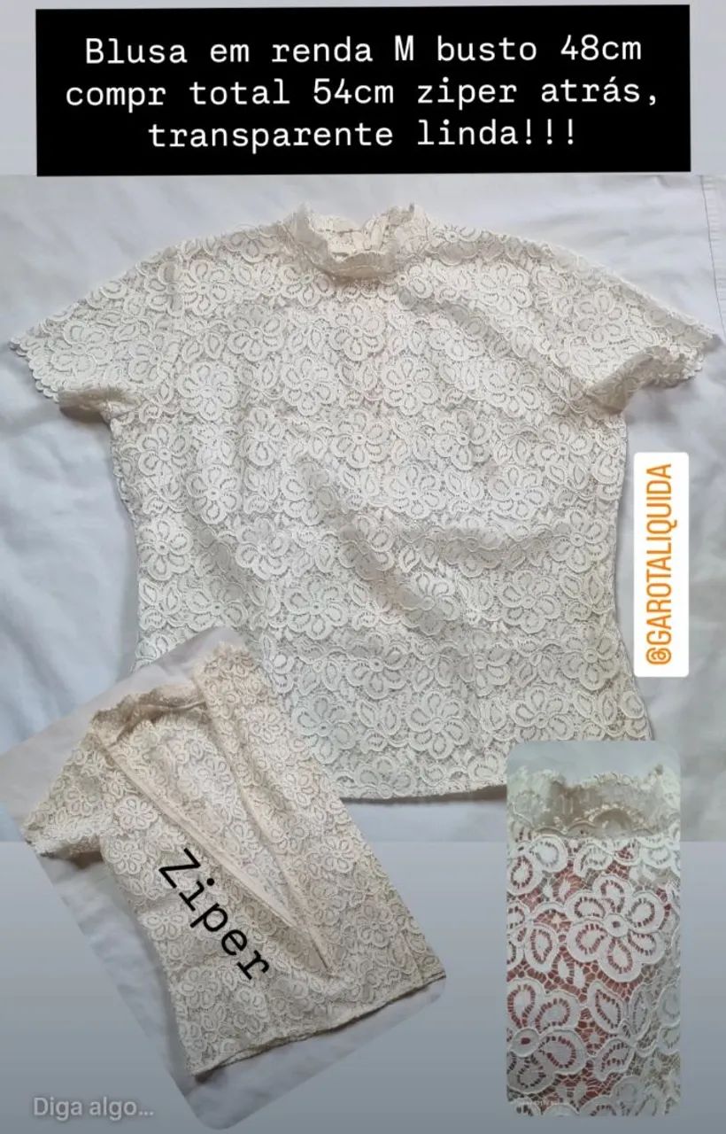 Blusa de renda M maravilhosa