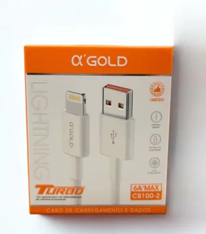 Cabo iphone de carregamento e dados turbo 6A MAX CB100-2