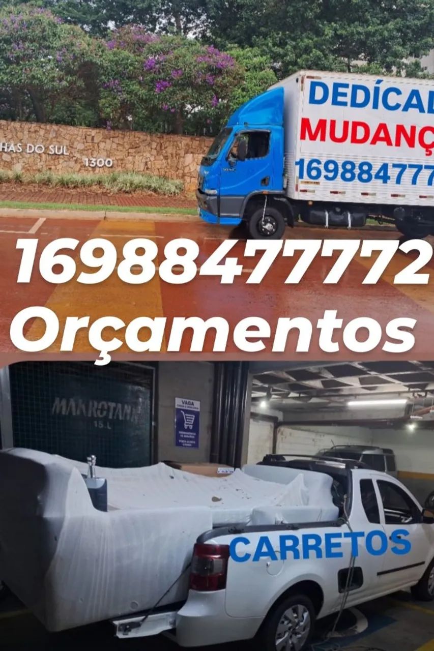 Mudanças - Orçamentos Grátis! Confira já caminhao/picape/equipe
