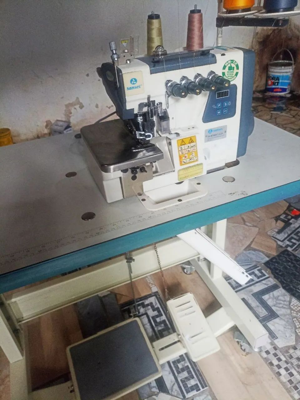 Máquina de Costura Overlock Sansei SA-87 Ponto CadeiaRC-1424 - Foto 2