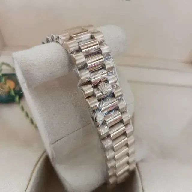 Relógio Rolex Automático Modelo Day DATE Presidente Dourado Com Mostrador Branco - Foto 5