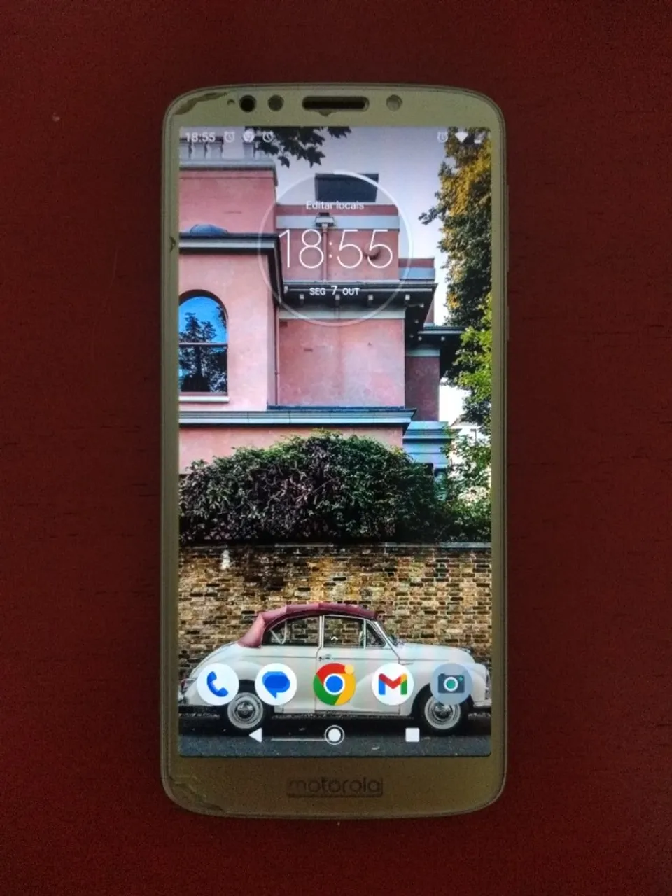 celular moto g6 play ouro + acessorios