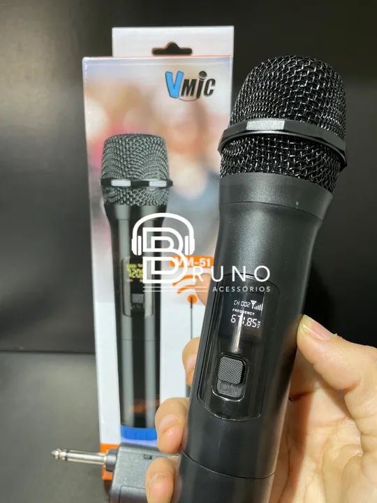 Microfone Sem Fio Bluetooth VMIC VM-5 Karaoke - Novo - Foto 4