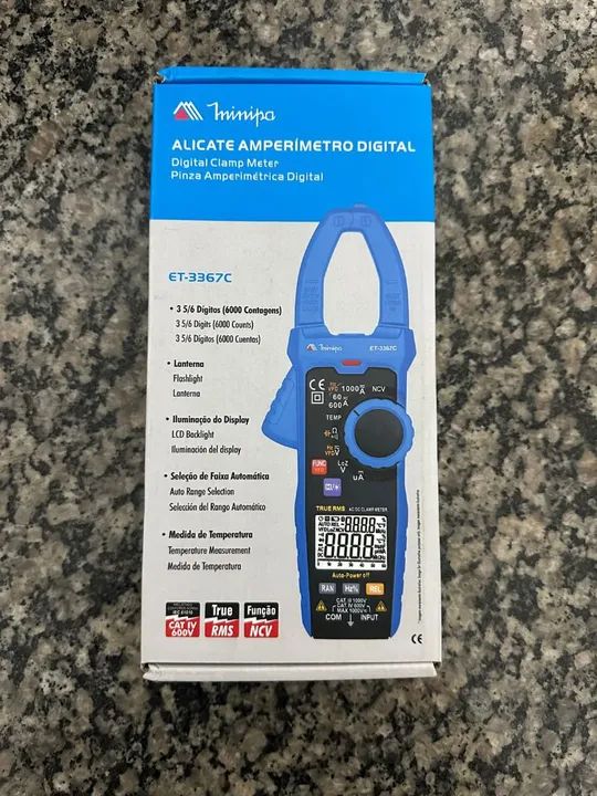 Alicate amperímetro digital 600 amperes - ET-3367C - Foto 5