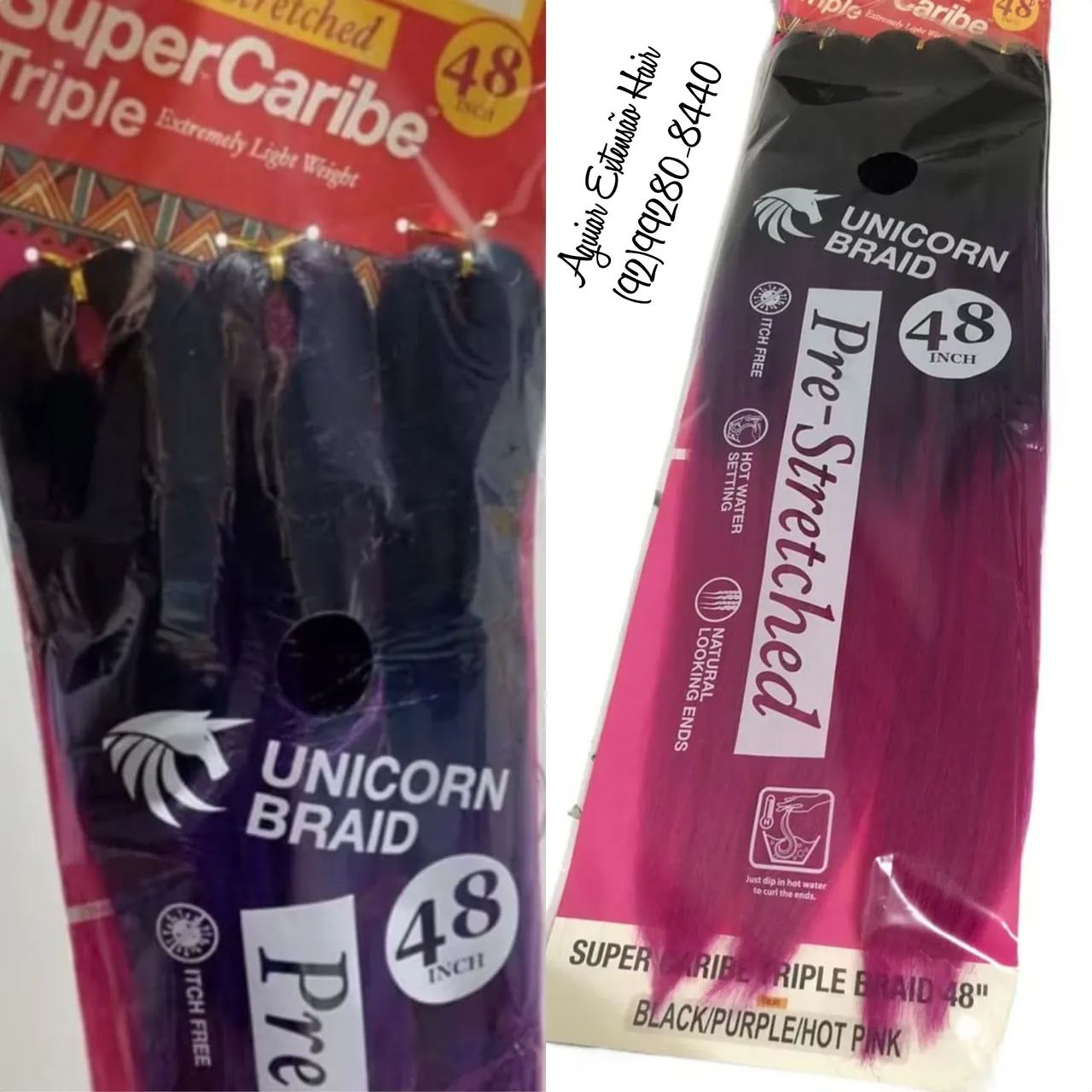 CABELO JUMBO ROXO COM PINK HOT - Foto 3