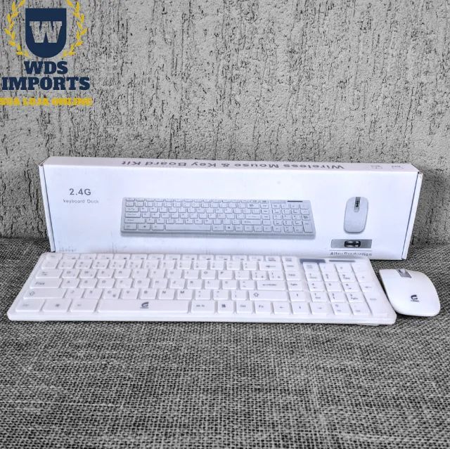 Kit Teclado Mouse Sem Fio Slim Wireless