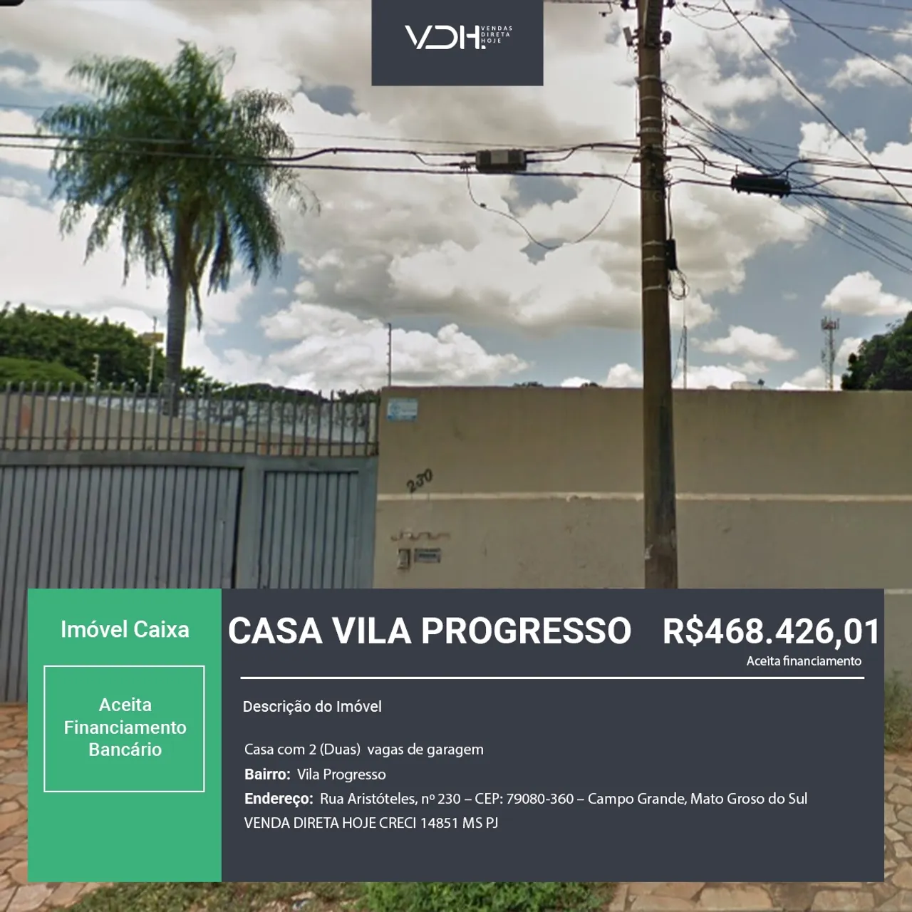 Casa no Vila Progresso Campo Grande/MS