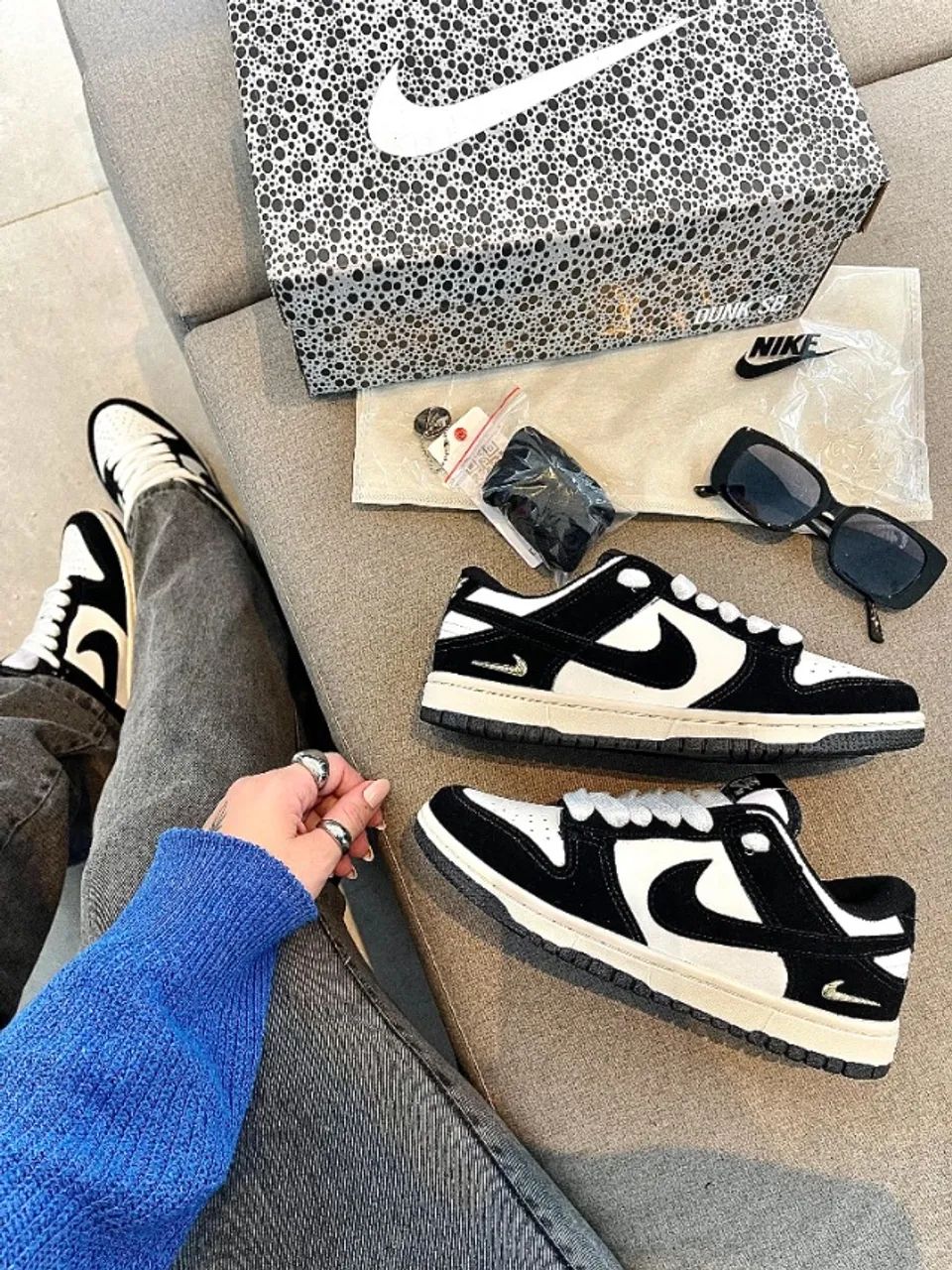 Nike Sb Dunk Low Preto Feminino - Foto 4